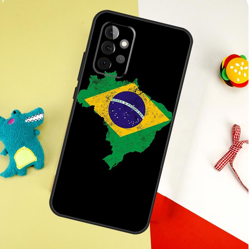 Бразилия Бразильский флаг Чехол для Samsung Galaxy A54 A34 A24 A14 A12 A22 A32 A42 A52 A72 A52S A51 A71 A13 A53 Обложка