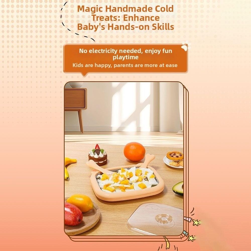 No Electricity Required At Home Rolled Ice Cream Kit Fried Ice Tray for Families and Parties
