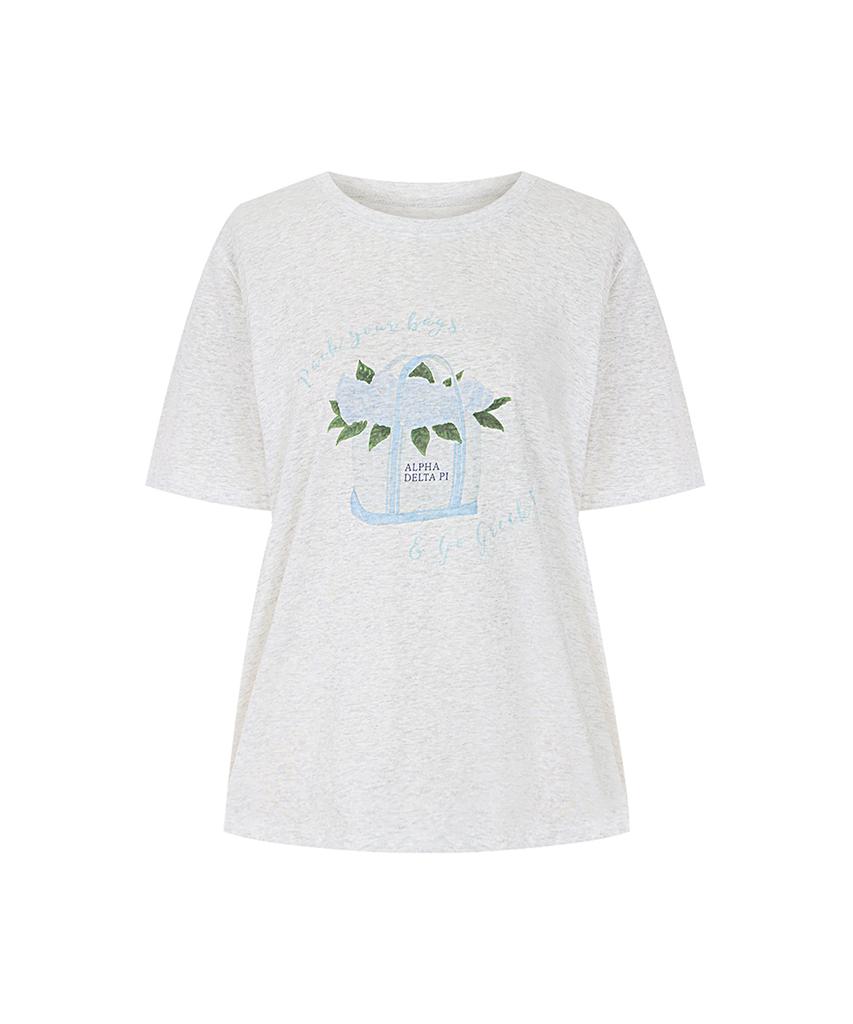 PAIGEFLYNN Flower Slub Round T-Shirt_S6Bts041C