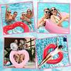 1PC Inflatable Swimming Ring Water Swimming Pool PVC Swimming Ring Photo Props Love Swimming Circle Red 90/120cm