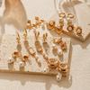 Meier Модные европейский и американский стиль 18-каратное позолоченная латунь жемчужные серьги - элегантные серьги-гвоздики с жемчугом из ракушек
