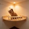 Кошачий игровой комплекс Настенный Цельный Деревянный Настенный Домик для Кошки Угловая Смотровая Площадка Настенный Наблюдательный Пункт