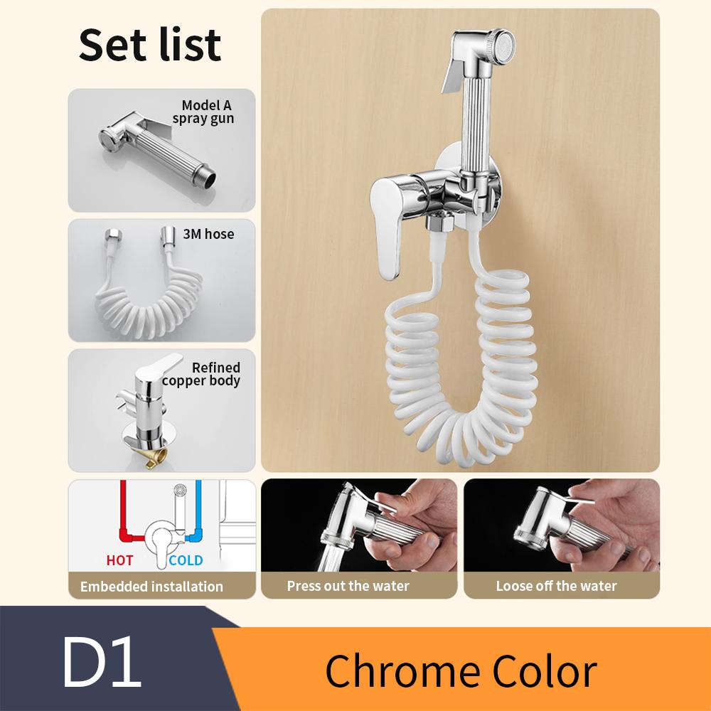 Настенный латунный смеситель для биде с горячей и холодной водой, водопроводный кран, смеситель для душа, смеситель для биде, окрашенный в белый цвет 811586