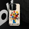Минималистичный чехол для телефона в стиле Баухаус для iPhone 17,16,15,14,13,12,11 Plus,Pro Max,XS, Цветной Серебристо-Черный Чехол