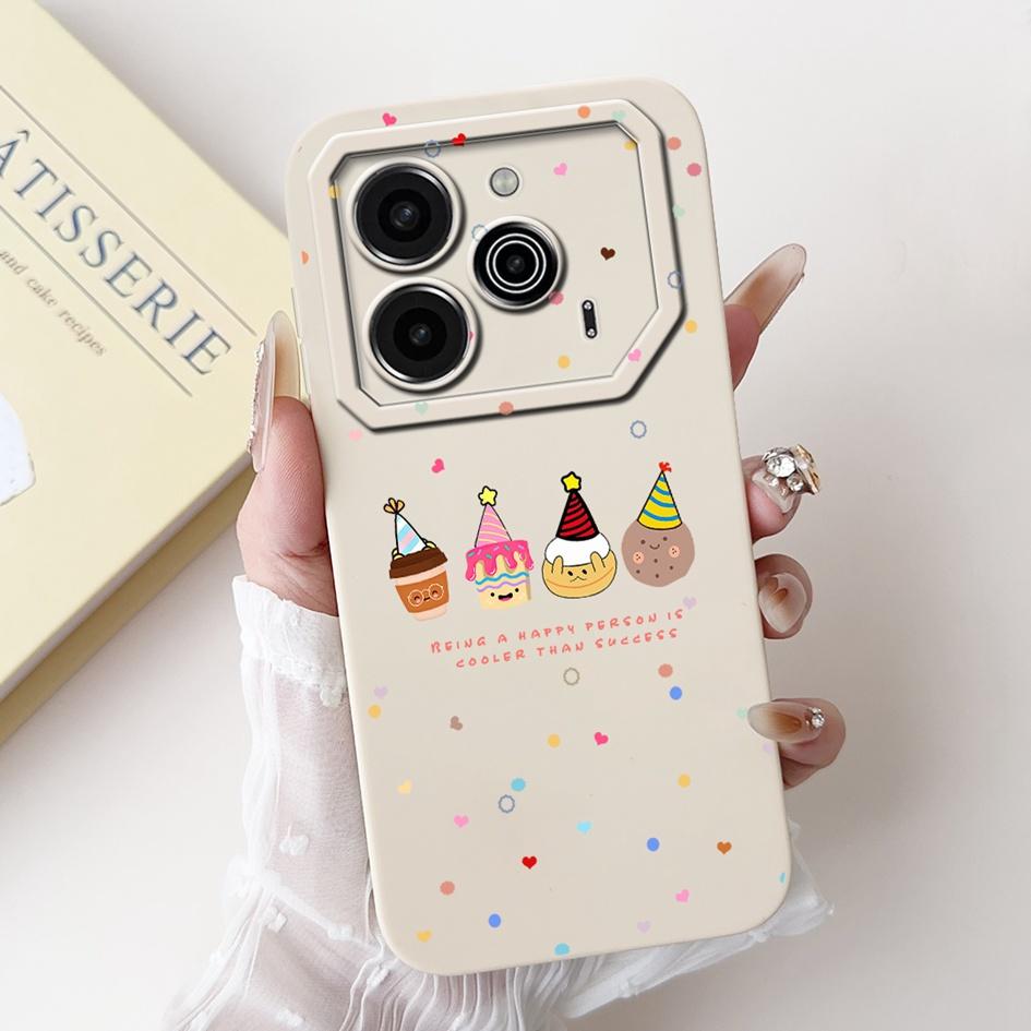 Pova 6 Case For Tecno Pova 6 Pro 5G Silicone Cover Cute Dinosaur Panda Camera Lens Protector Bumper For Tecno Pova6 Pro LI9 Capa