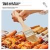 Suncojia Stainless Steel Barbecue Skewers with Wooden Handles, Heat-Resistant Grilling Needles, Skewer Sticks, Barbecue Oil Brush, Skewering Tool Set