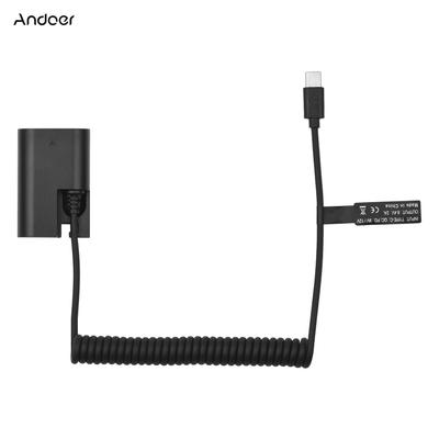Andoer LP-E6 Переходник-пустышка для аккумулятора USB-C DR-E6 Переходник-пустышка для аккумулятора с пружиной USB Type-C