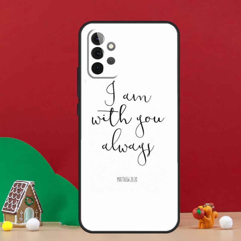 Крест с библейским стихом Иисуса Христа Чехол для Samsung Galaxy A36 A56 A06 A13 A53 A32 A12 A22 A52 A35 A17 A16 A55 A15 A54 A34 A14