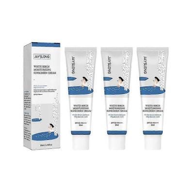3x 50 мл Березовый сок Увлажняющий солнцезащитный крем SPF50+ Освежающий Нелипкий Солнцезащитный крем-изолятор для лица