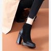 Women's High Heel Elastic Martin Boots - Waterproof, Platform, Thick Sole, Short Fashion Boots for Autumn & Winter