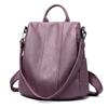 Zippered Anti-theft Hidden Bag On The Back Korean Version of Women's New Simple and Versatile Soft Leather Backpack