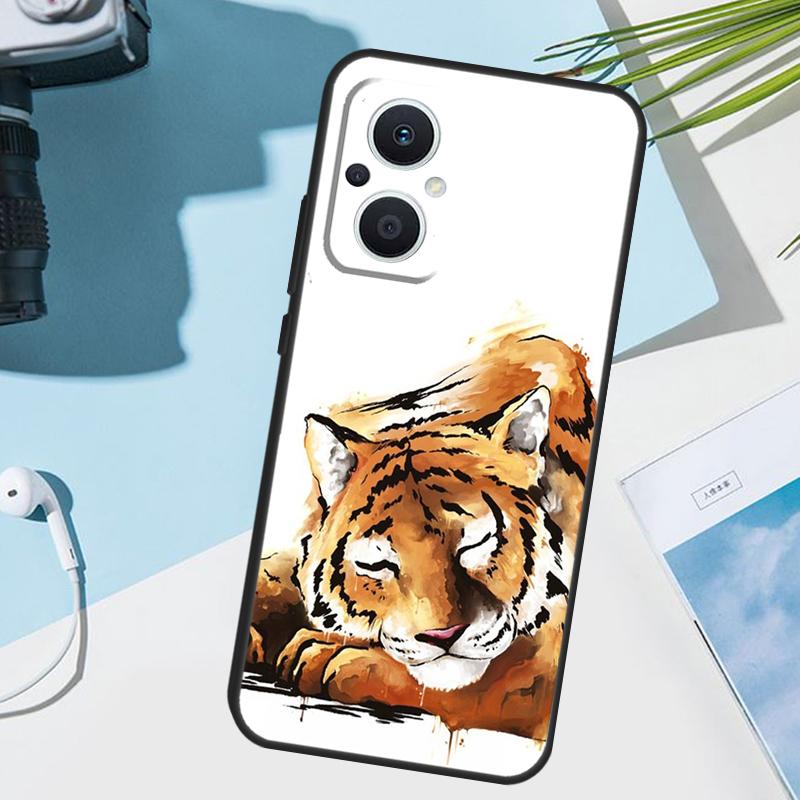 Animal Tiger Art Cover For OPPO Reno 14 F 13F 12F 11F 10 11 12 13 Pro 7 8 Lite OPPO Find X9 X5 X6 X8 Pro Case