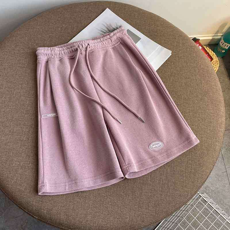 Шорты с высокой талией и застежкой на пять точек, женские модные широкие брюки, утягивающие брюки, свободные спортивные повседневные брюки, средние брюки