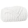 Throw Blanket White 150 x 130 cm Fleece