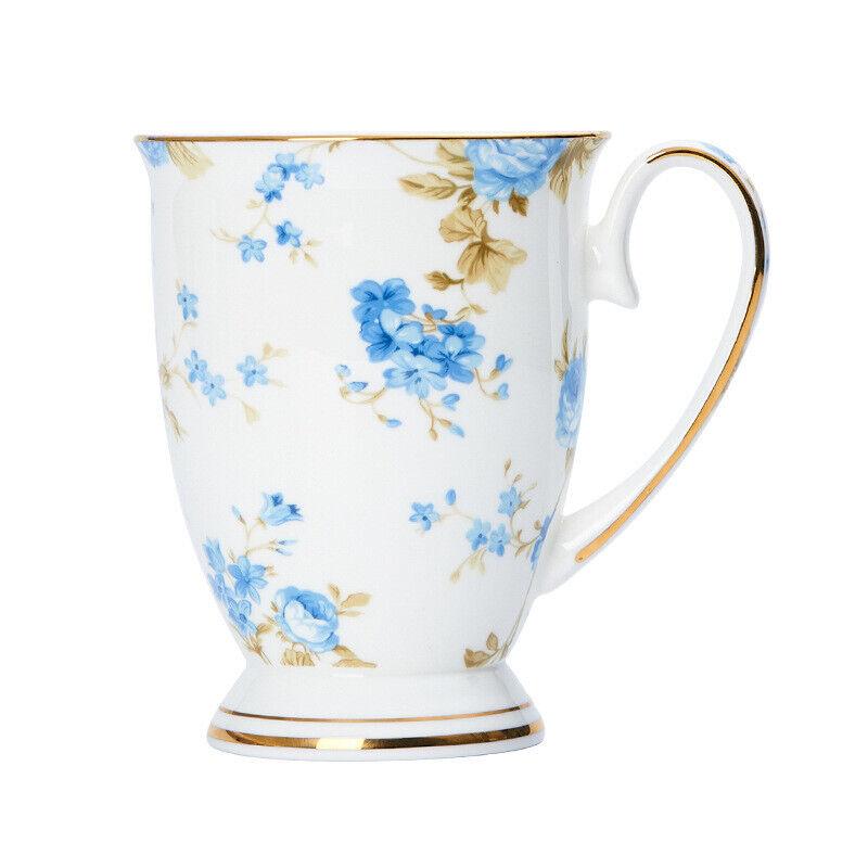 350ml Ceramic Coffee Mug Vintage Bone China Coffee Cup Mug Printed Teacup Breakfast Mug Drinkware Kitchen Accessories
