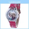 Cute Frozen Cartoon Quartz Watch For Boys And Girls With Colorful Pu Leather Strap And Life Waterproof Feature