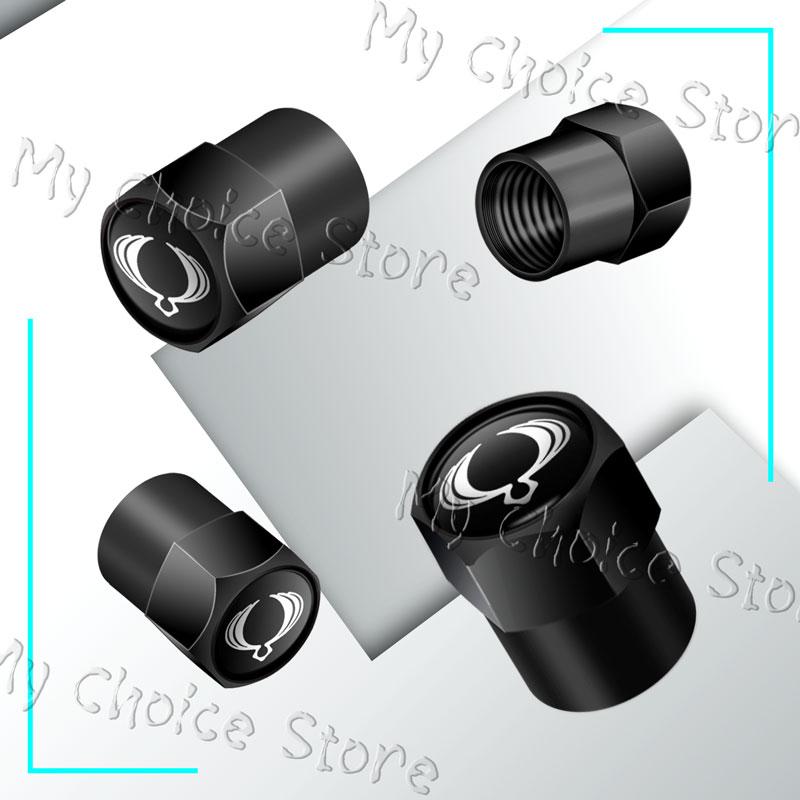 4Pcs Emblem Car Wheel Tire Valve Caps Tyre Rim Stem Airdust Waterproof Covers For Ssangyong Actyon Sport Korando Rexton Kyron