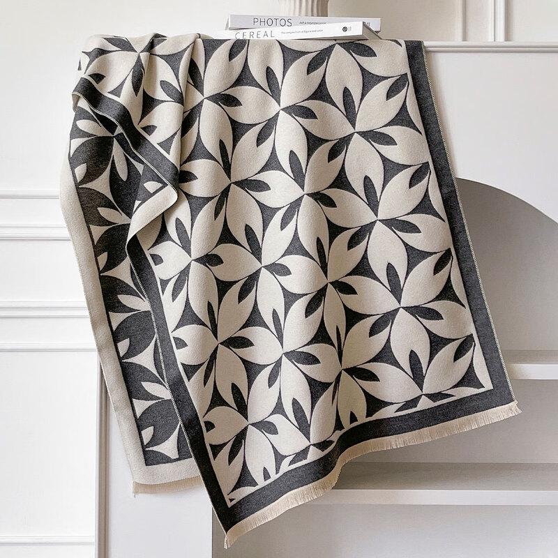 Korean Style Triangle Pattern Imitation Cashmere Scarf