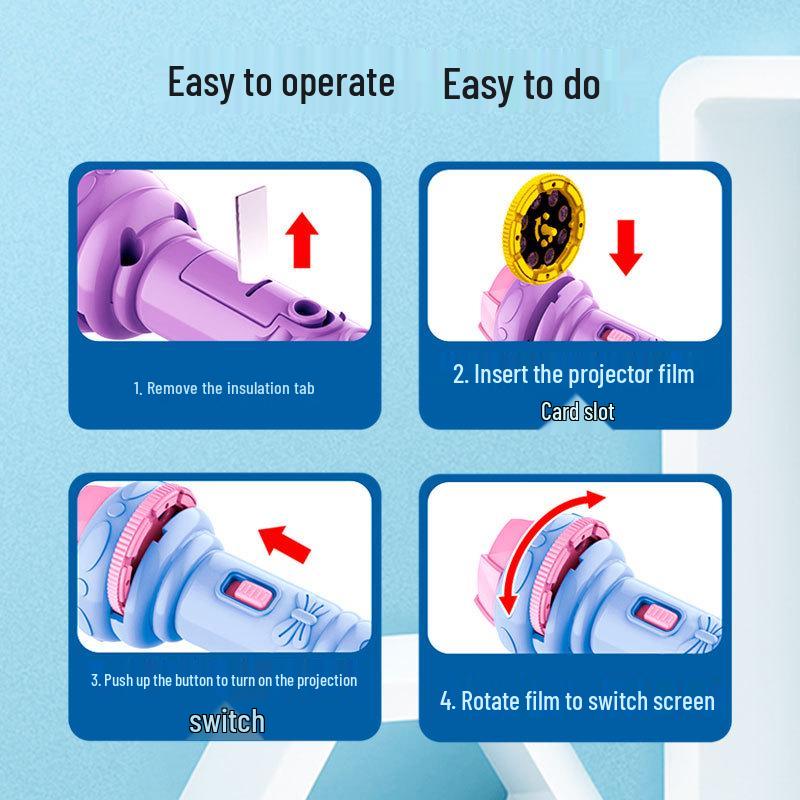 Kids' Educational Luminous Projection Flashlight Toy