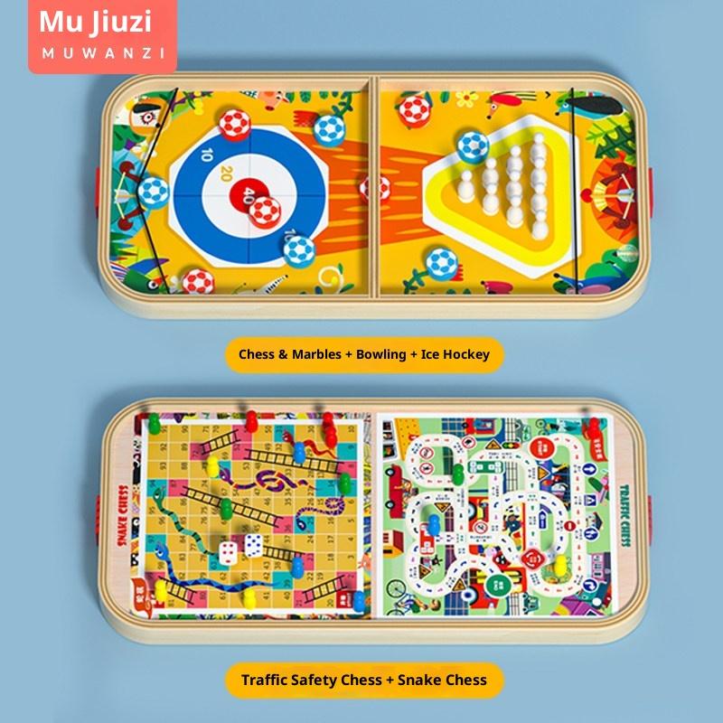 Two-player Battle Catapult Chess Game Children Parent-child Interactive Educational Mini Wooden Board Game