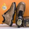 Осенне-зимняя мужская обувь новая одинарная хлопковая повседневная кожаная обувь модная дорожная спортивная обувь модная обувь для альпинизма