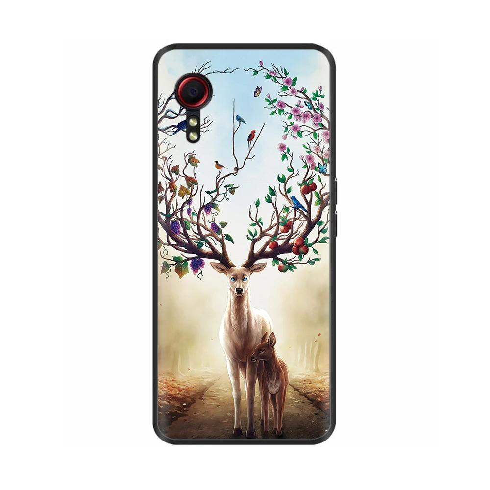 For Samsung Galaxy Xcover7 Xcover 7 Sumsung X Cover7 Cover 7 Case Black TPU Soft Lovely Painted Shockproof Shell Silicone Cover