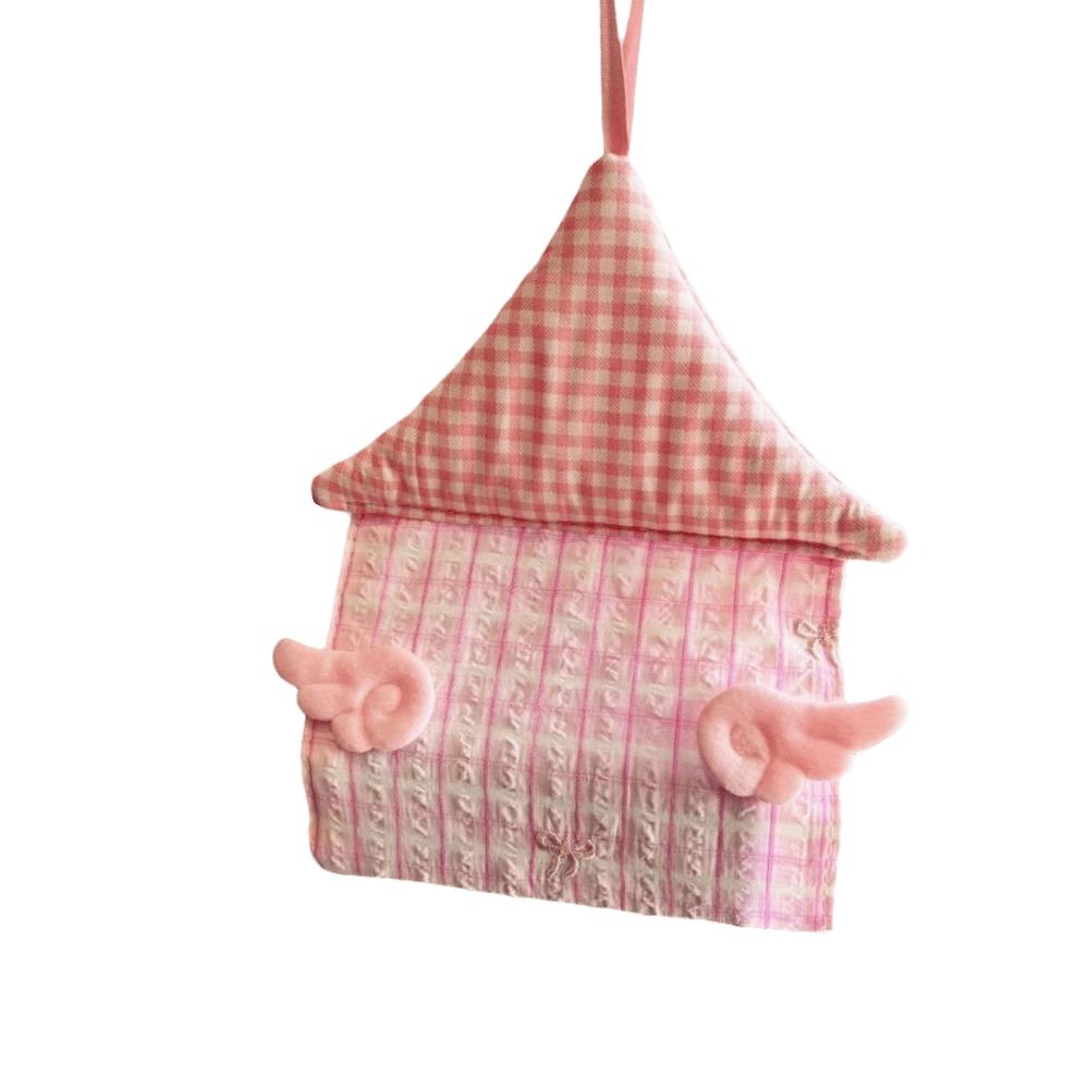 Stripe Grid Tissue Box Cover Wings Napkin Holder Creative Hanging Tissue Holder Desk