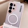 Матовый полупрозрачный чехол с магнитами MagSafe для Samsung S26 Edge S25 S24 S23 Ultra Plus FE A57 A37 A17 A07 A56 Тонкий чехол с наклейкой