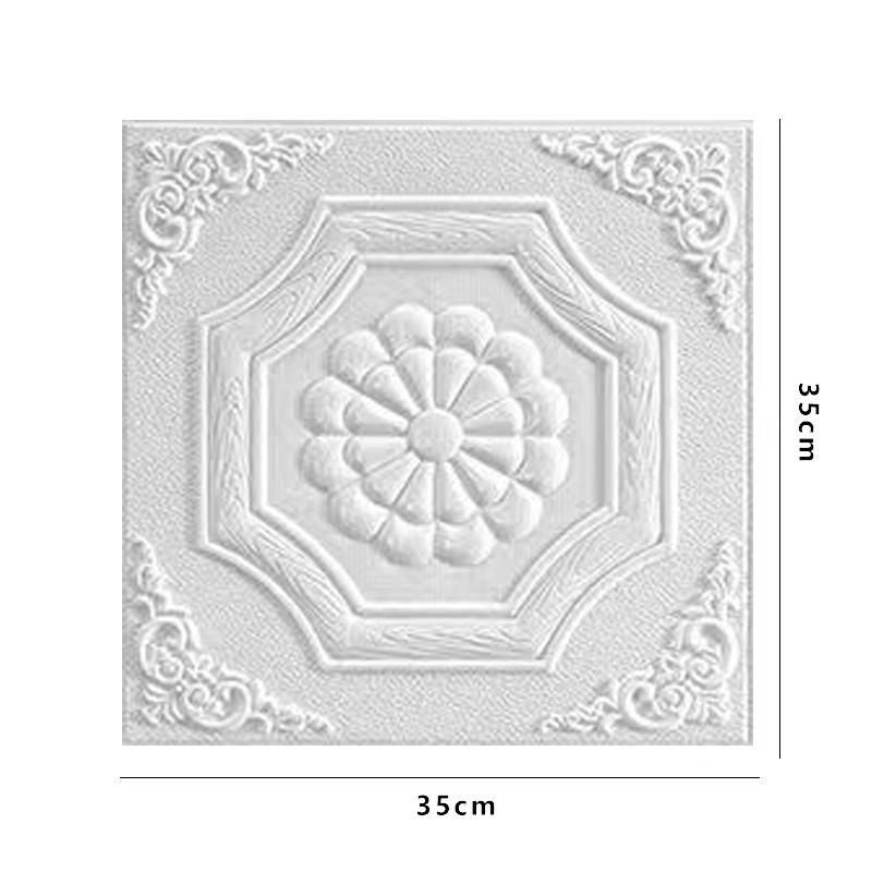 4 шт. 35*35 см Потолок Спальня Декор 3D Фон Обои Отклеивающиеся и Наклеивающиеся Водонепроницаемые Наклейки на Стену Анти-столкновение Домашний Декор