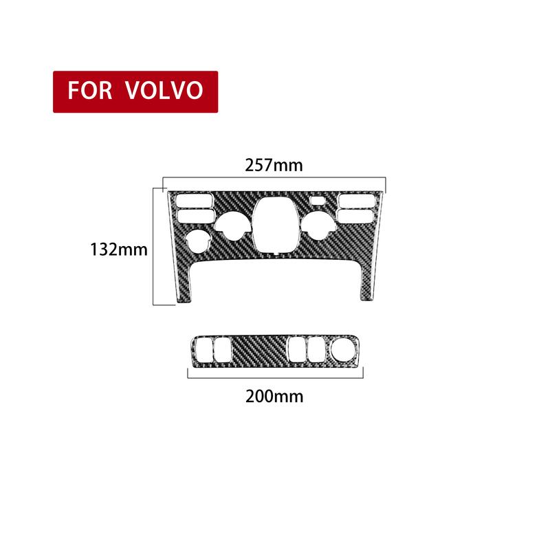Для Volvo XC90 2003—2014 Автомобильные Аксессуары Панель Центрального Кондиционера AC Панель Салонная Накладка Наклейка Модификация Углеродное Волокно