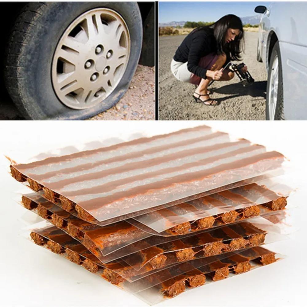 50 шт. полосок для ремонта шин, бескамерных шин, резиновых уплотнителей для ремонта проколов шин, резиновых полосок для ремонта автомобилей, мотоциклов, инструментов, аксессуаров