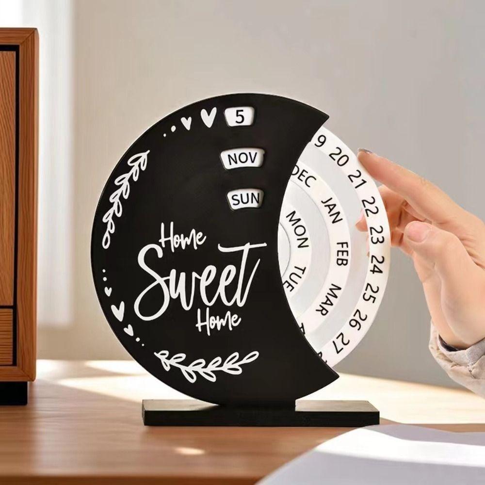 Adjustable Perpetual Calendar Creative Moon Ferris Wheel Desktop Calendar Home