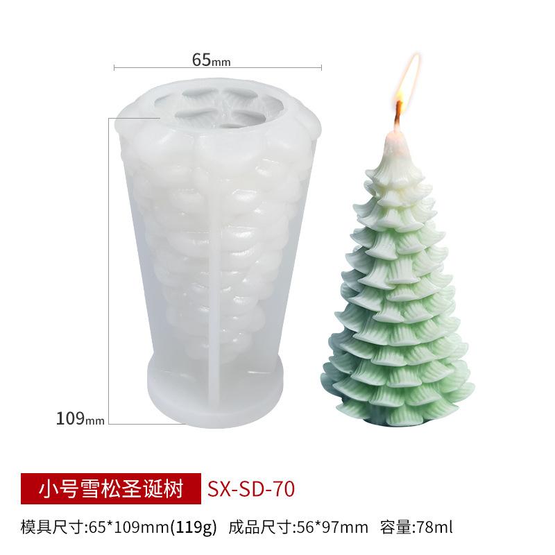 Силиконовая форма для рождественской елки, сделай сам, силиконовая форма для ароматерапевтической свечи, форма для гипсового украшения в виде рождественской елки и Санта-Клауса, форма для кубиков льда