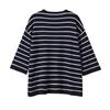 Versatile Stripe Knit Top - Casual, Fashionable, Round Neck Design