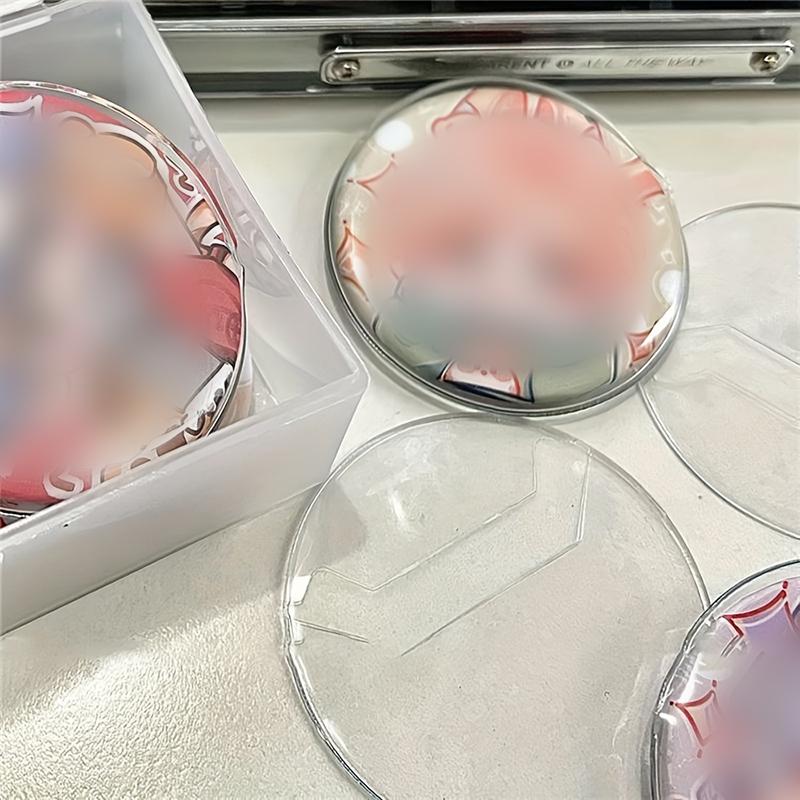 10 шт., чехол для хранения значков, украшение для значков, круглый чехол для коллекционных игрушек, защитный чехол для значков, аниме, 2 размера