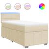 Maison Exclusive - Sommier à lattes de lit avec matelas Crème 80x200 cm Tissu