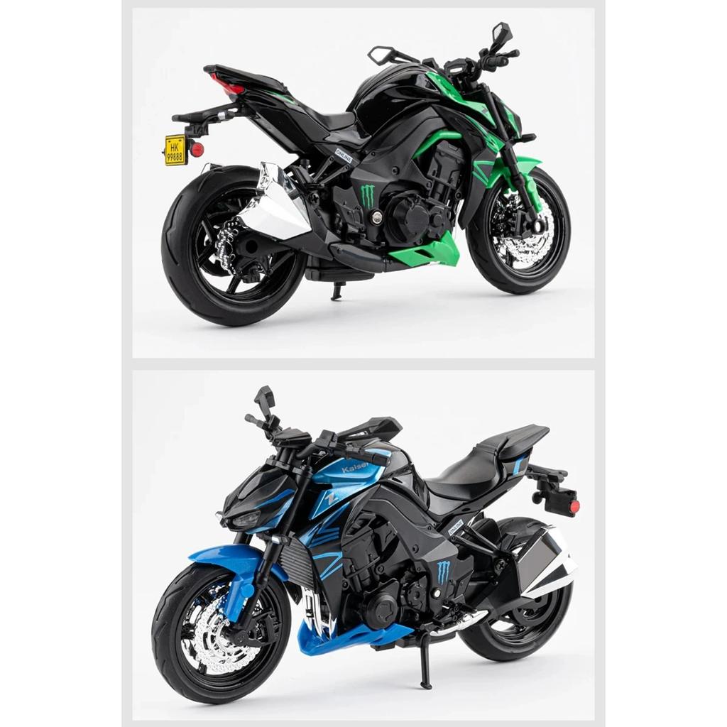 1/12 Kawasakis Ninja Z1000 Сплав Модель Спортивного Мотоцикла Литые Металлические Игрушки Модель Мотоцикла для Уличных Гонок Звук Свет Детский Подарок