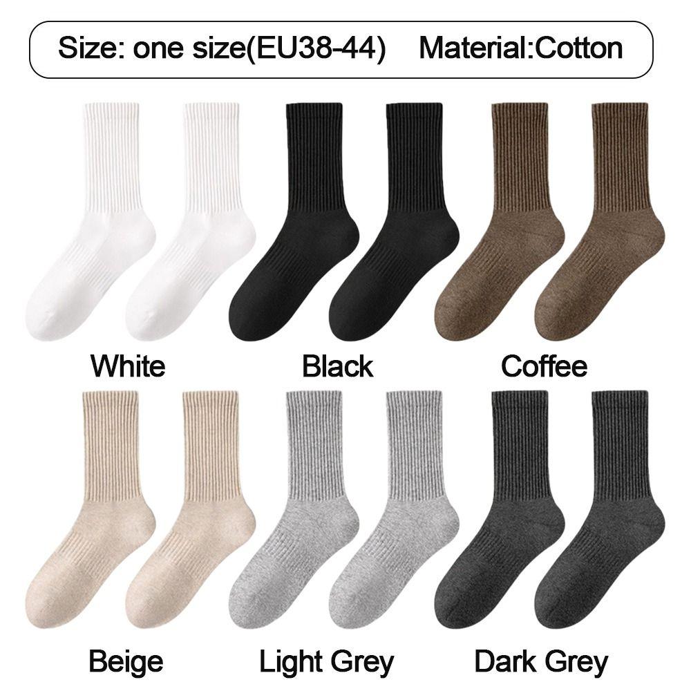 Носки среднего размера из хлопка, толстые теплые чулки из флиса, зимние теплые носки среднего размера
