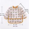 New Baby Bib Cartoon Toddler Waterproof Long Sleeve Child's Feeding Apron Baby Cute Art Smock Clothing Baby Stuff for 0-6 Years