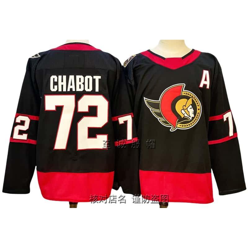 Mens Vintage Ice Hockey Jersey Size S To XXXL TKACHUK CHABOT 7 Embroidered Cotton Blend Practice Uniform