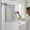 Reusable Whiteboard for Kitchen Acrylic Magnetic Dry Erase Board Calendar Fridge, Clear Monthly/Weekly Meal Daily To Do List Planner with 6