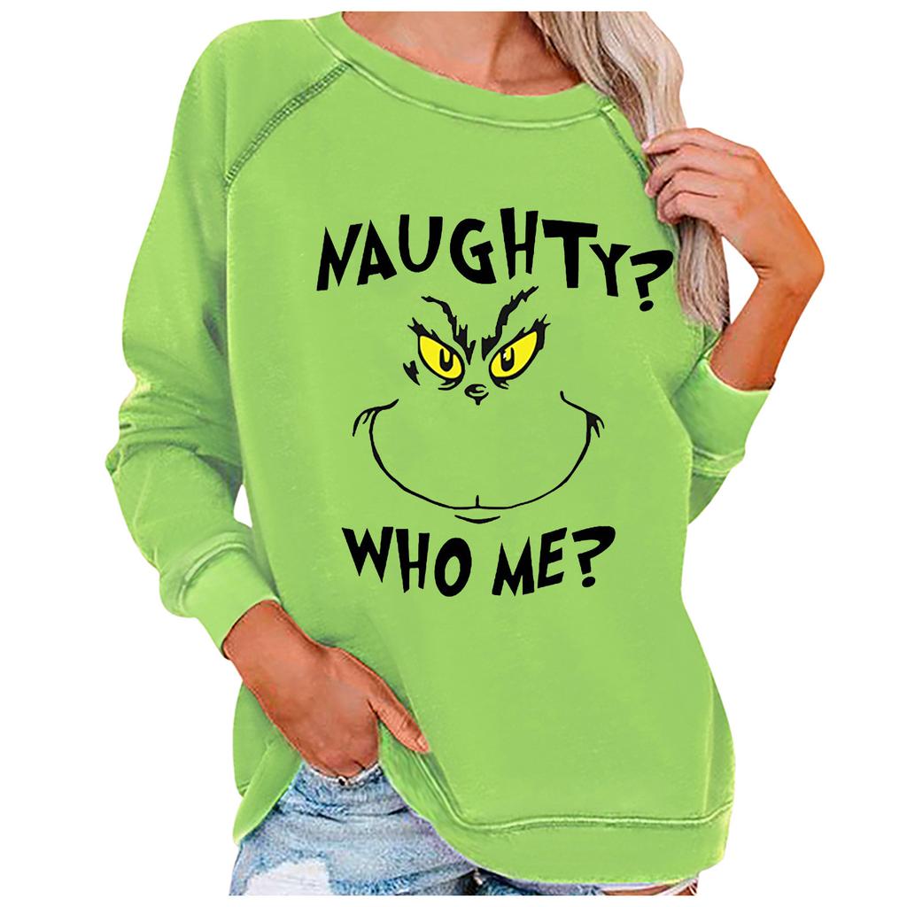 Украл Рождественский забавный пуловер с зеленым принтом и длинными рукавами реглан, топы, толстовка, подарок для женщин