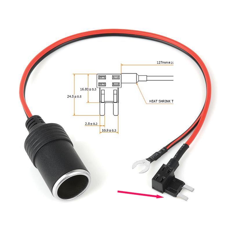 Mini Micro Car Fuse Box With Wire Harness Protector For Car Dash Cameras Low Voltage Compact Size