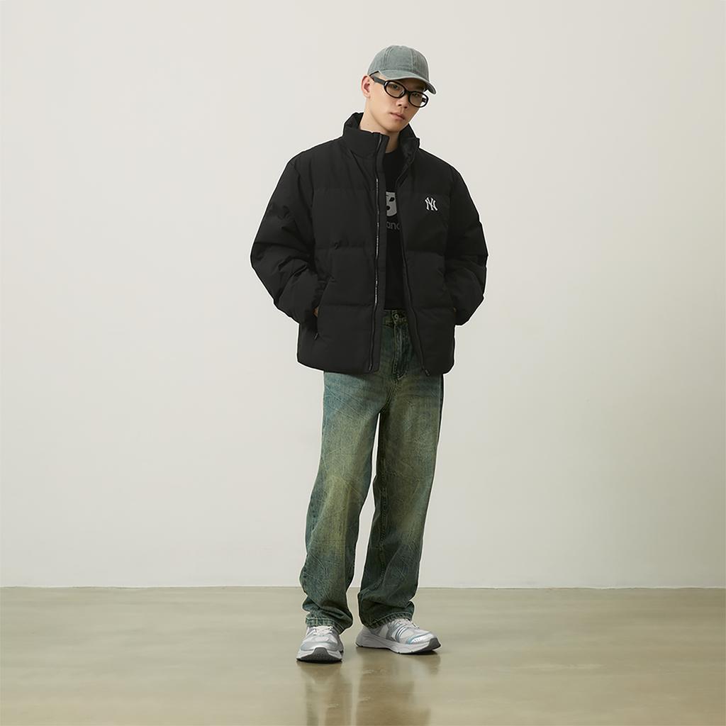 Новый пуховик MLB New York Yankees Basic Collection 24FW Унисекс Черный 3ADJB0446-50BKS