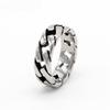 R0539-NK02 European & American Retro Car Chain Men's Titanium Steel Ring