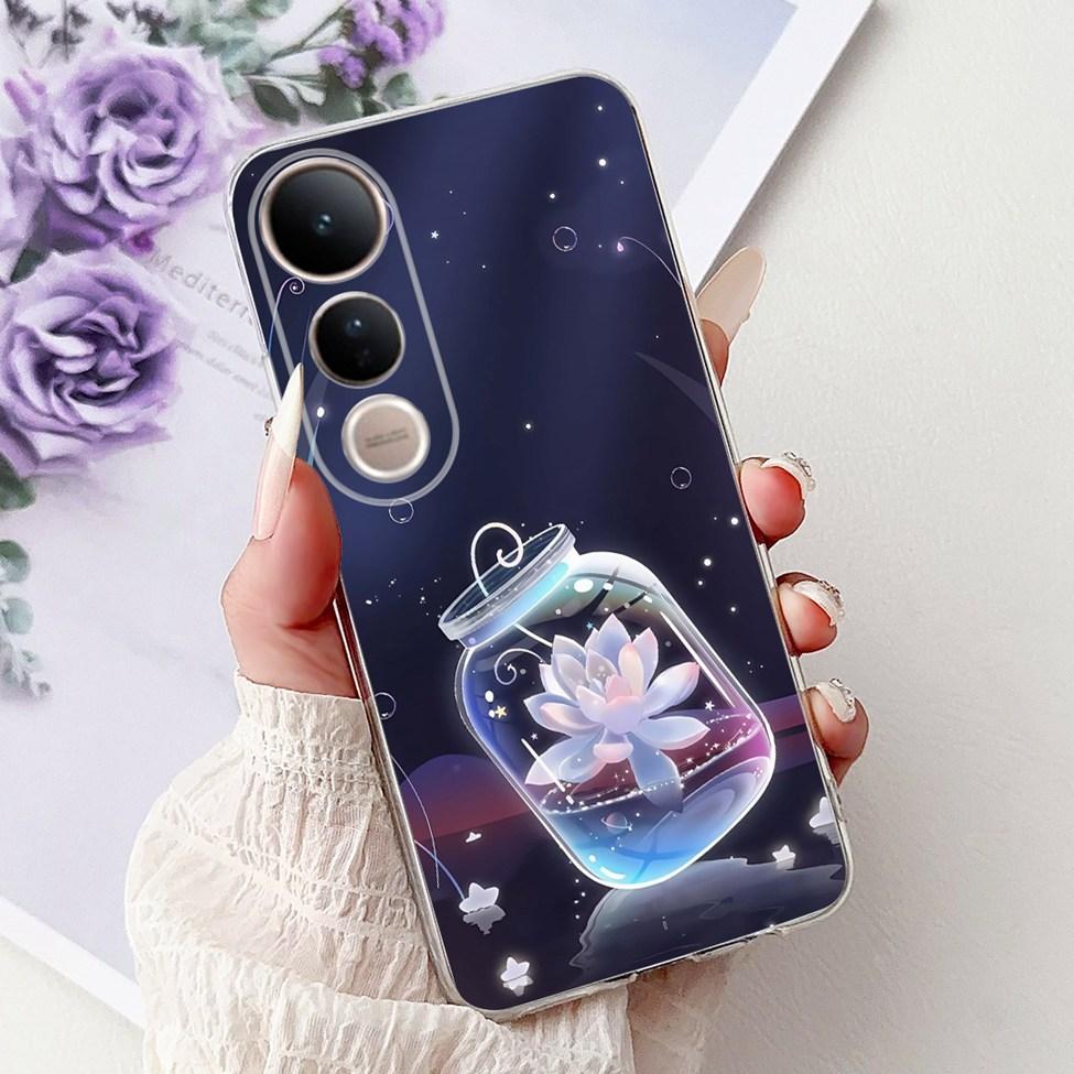 For Vivo V50 Lite 5G Case Cover Cute Cat Luxury Fashion Flowers Funny Cool Painted Back Cover For Vivo V50Lite 5G Phone Case