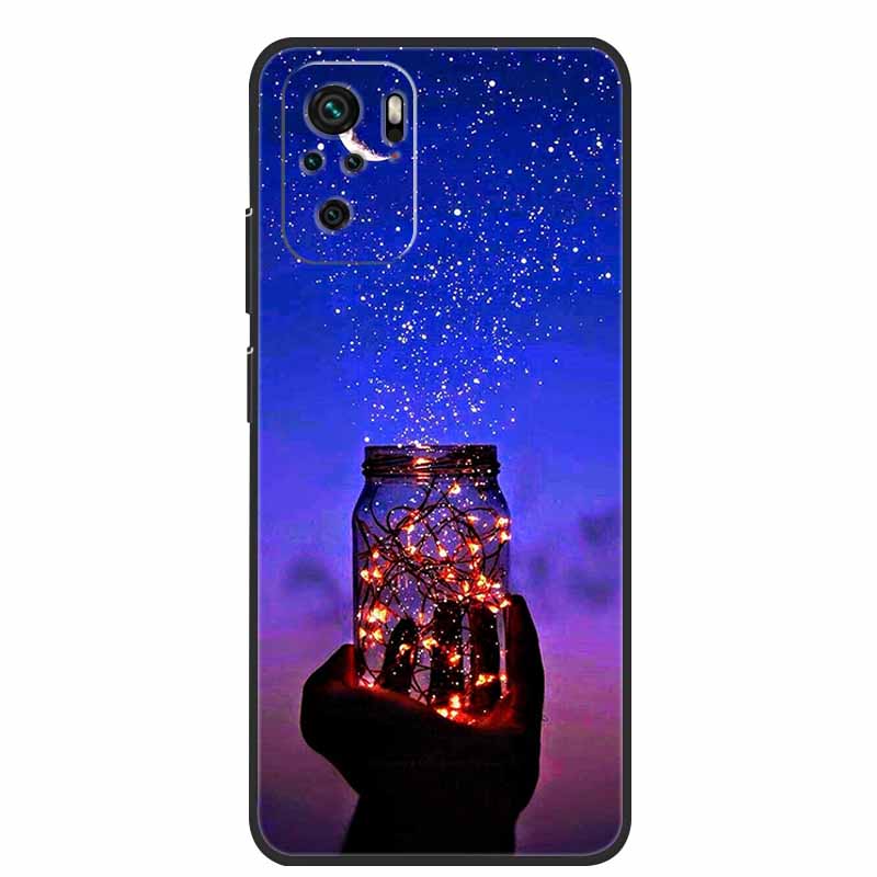 For Xiaomi Poco M5s Case Luxury TPU Soft Silicone Phone Back Cover for PocoM5s Shockproof Flowers Cute Cartoon Flowers New Coque