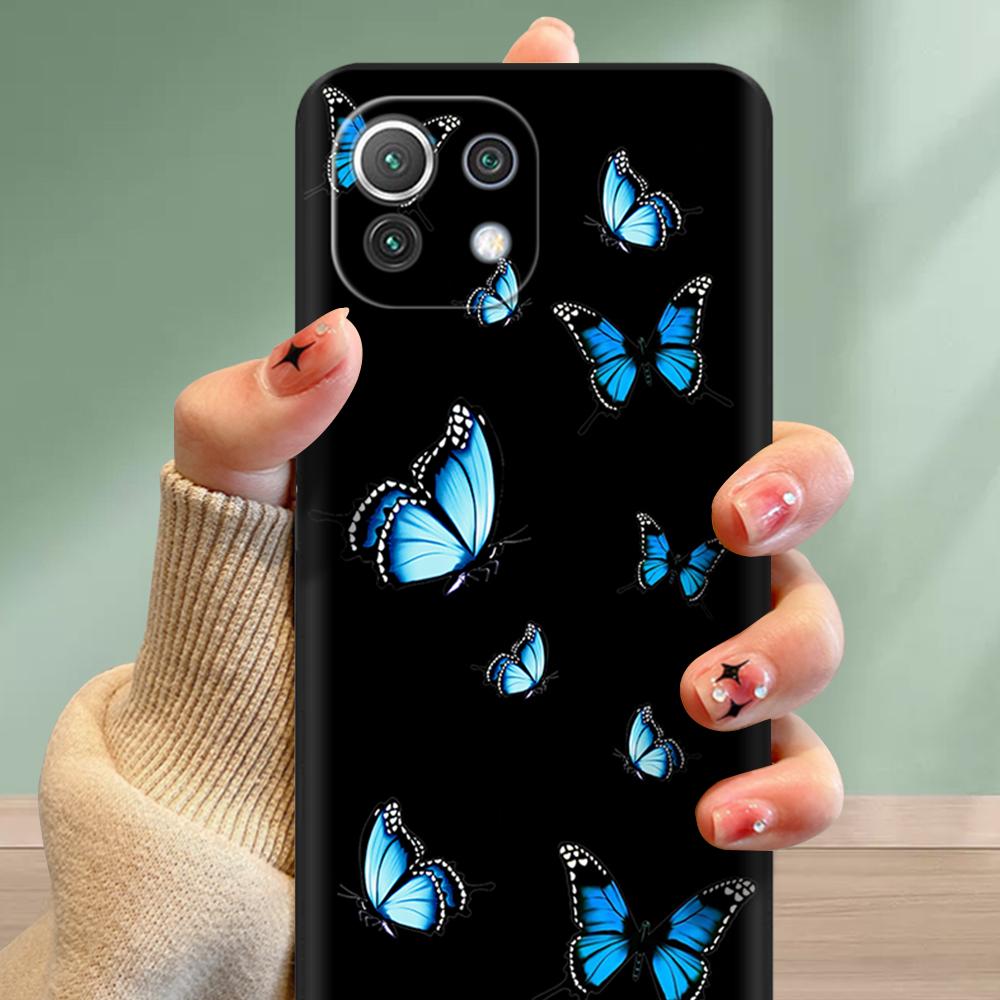 Чехол для Xiaomi Mi 11 Lite 5G NE, окрашенный, из мягкого силикона, задняя крышка телефона для Xiomi Mi 11 Lite, чехол Mi 11 Lite, Mi 11 Lite, Mi11, 11i