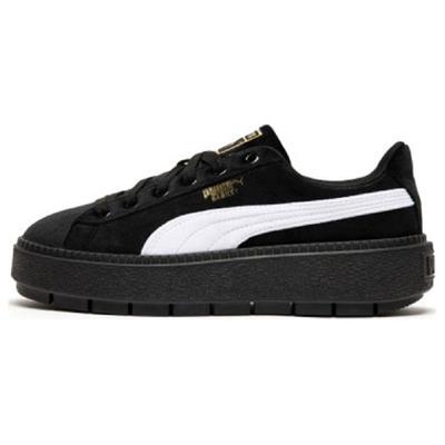 Platform Trace V Suede Удобные низкие кроссовки Женские кроссовки Черные Белые 372613-01