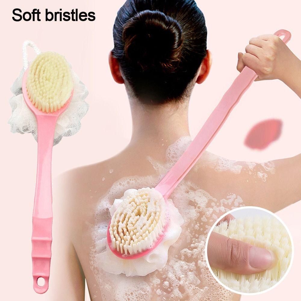 Gentle Long Handle Shower Massage Shower Brush Exfoliating Soft Bristle Bath Brush